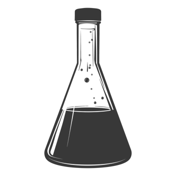 AI generated Silhouette Erlenmeyer tube black color only png