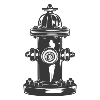 AI generated Silhouette fire hydrant black color only png