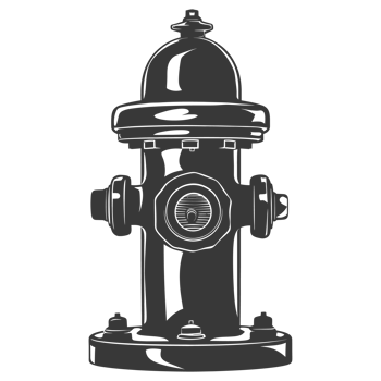 AI generated Silhouette fire hydrant black color only png