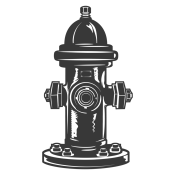 AI generated Silhouette fire hydrant black color only png