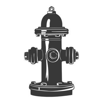AI generated Silhouette fire hydrant black color only png
