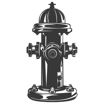 AI generated Silhouette fire hydrant black color only png