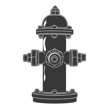 AI generated Silhouette fire hydrant black color only png