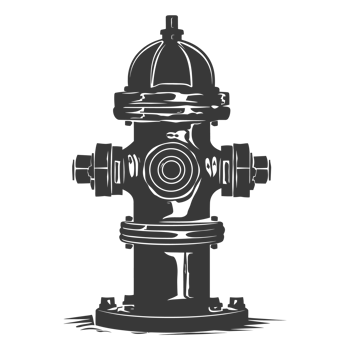 AI generated Silhouette fire hydrant black color only png