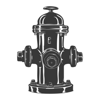 AI generated Silhouette fire hydrant black color only png