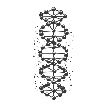 AI generated Silhouette gene DNA symbol black color only png