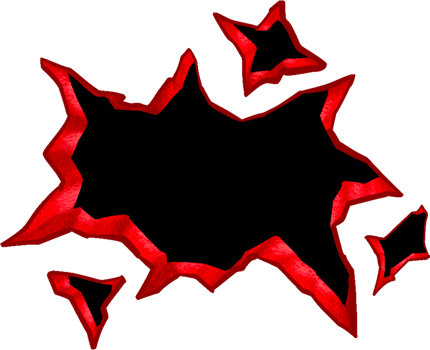 crack border 3d draw design for highlight text sale shock price png