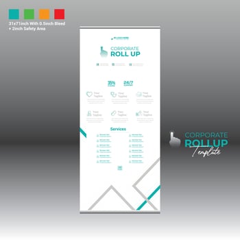 roll up banner for any best use vector
