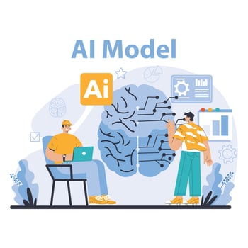 Ai model concept. Flat vector illustration.