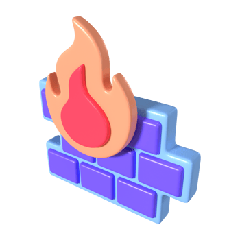 Firewall 3D Illustration Icon png