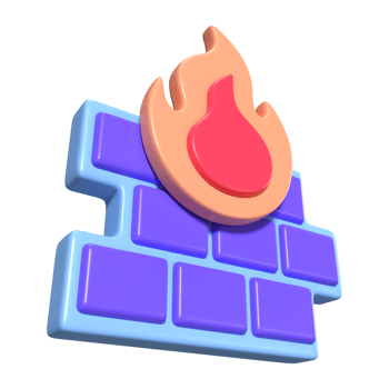 Firewall 3D Illustration Icon png