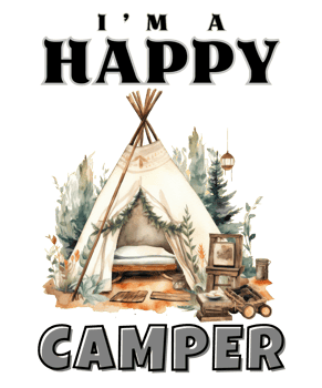 Camping in the forest t-shirt design png