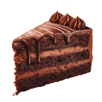AI generated Piece of chocolate cake with a melted chocolate suitable for bakery advertisements, dessert menus, chocolate lovers blog posts, social media content. png