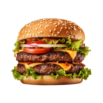 AI generated Fresh burger isolated on transparent background png