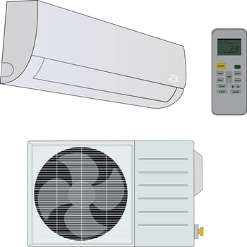 Air cooler conditioner isolated on a white background cool design vector