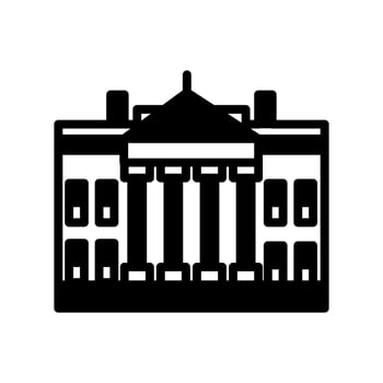 White House  icon in vector. Logotype vector