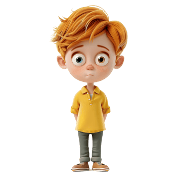 AI generated 3D Rendering of a Toddler Boy Standing and Smiling on Transparent Background - Ai Generated png