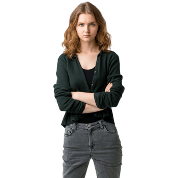 AI generated Girl Standing With Crossed Arms on Transparent background - Ai Generated png