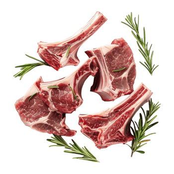 AI generated Raw Lamb Chops on Transparent background - Ai Generated png