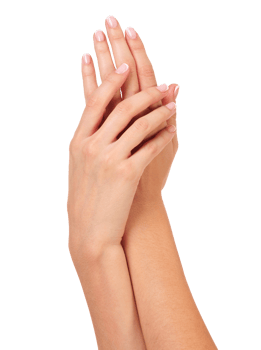 Well-groomed female hands, isolated. Skin care concept. Beauty treatment png
