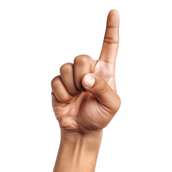 AI generated Hand with Pointing Finger on Transparent background - Ai Generated png