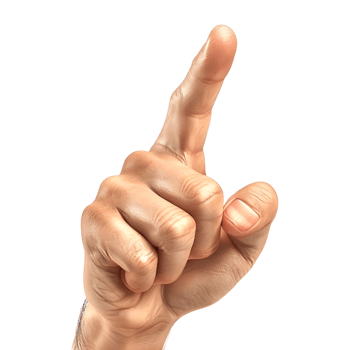 AI generated Hand with Pointing Finger on Transparent background - Ai Generated png