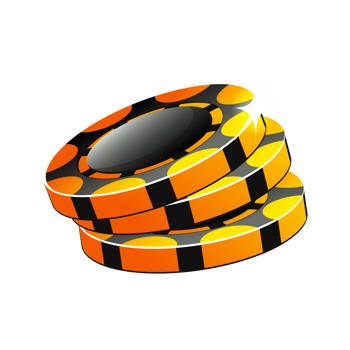 Stack of golden-black casino chips png