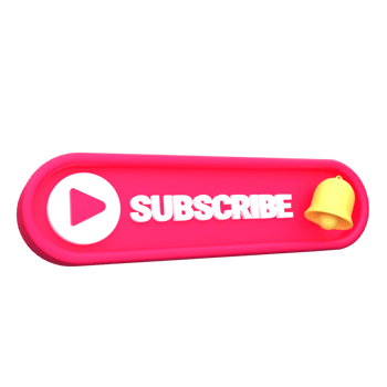 Unique Reb button subscribe 3D rendering icon illustration simple.Realistic illustration. png