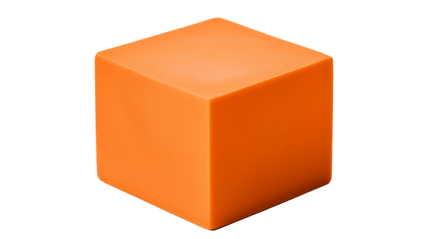 Orange Paint Block On Transparent Background png