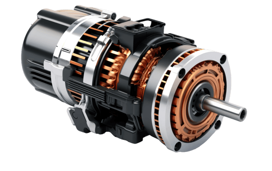 AI generated Dynamic Electric Motor On Transparent Background png