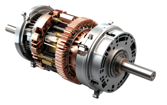 AI generated Electric Motor On Transparent Background png