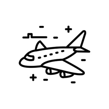 Aeroplane Line Icon Design vector