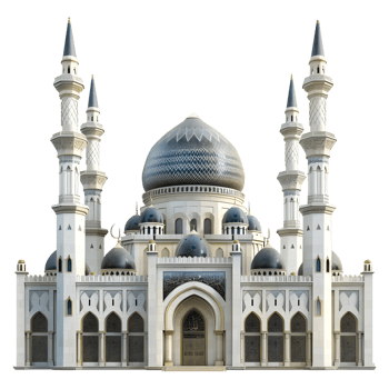AI generated 3D Rendering of a Islamic Mosque on Transparent Background - Ai Generated png