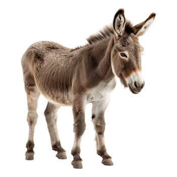AI generated 3D Rendering of a Donkey Standing on Transparent Background - Ai Generated png