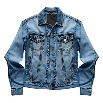 AI generated 3D Rendering of a Denim Jeans Jacket on Transparent Background - Ai Generated png