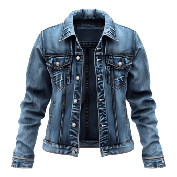 AI generated 3D Rendering of a Denim Jeans Jacket on Transparent Background - Ai Generated png