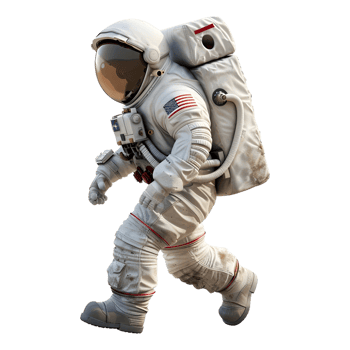 AI generated 3D Rendering of a Astronaut in Space on Transparent Background - Ai Generated png