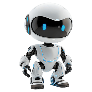 AI generated 3D Rendering of a Digital Cute Robot on Transparent Background - Ai Generated png