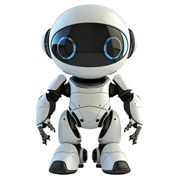 AI generated 3D Rendering of a Digital Cute Robot on Transparent Background - Ai Generated png
