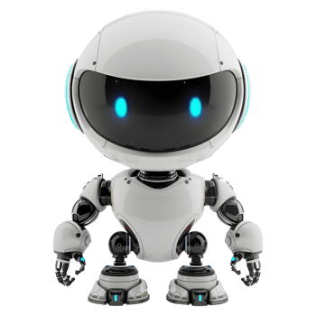 AI generated 3D Rendering of a Digital Cute Robot on Transparent Background - Ai Generated png