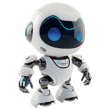 AI generated 3D Rendering of a Digital Cute Robot on Transparent Background - Ai Generated png