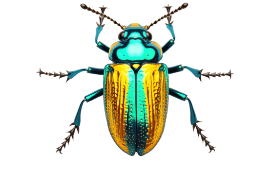 Jewel Beetle On Transparent Background. png