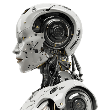 AI generated 3D Rendering of a Modern Robot on Transparent Background - Ai Generated png