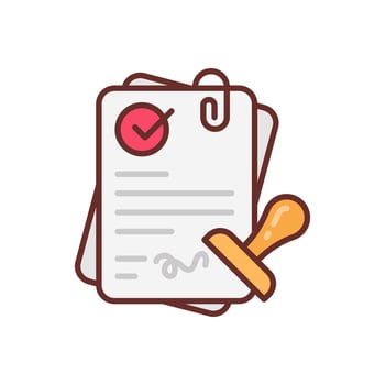 Project Approval icon in vector. Logotype vector
