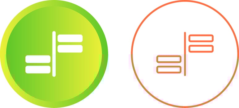 Horizontal Alignment Vector Icon