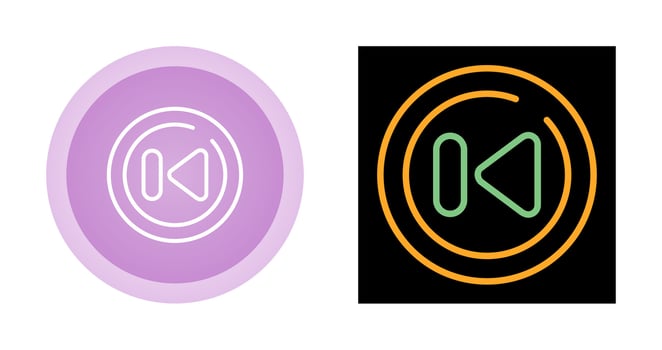 Rewind Circle Vector Icon