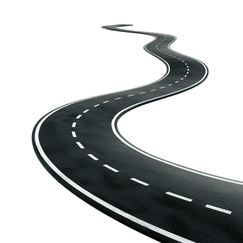AI generated Road journey path isolated on transparent background png