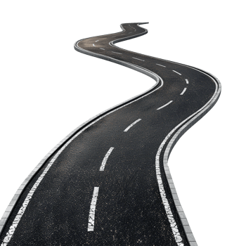 AI generated Road journey path isolated on transparent background png