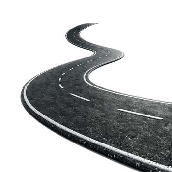 AI generated Road journey path isolated on transparent background png