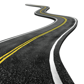 AI generated Road journey path isolated on transparent background png